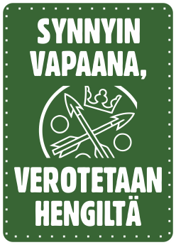 Verotetaan hengiltä, tarra