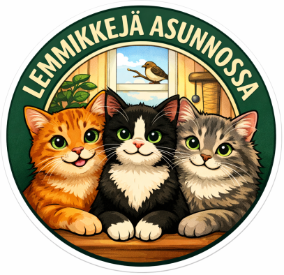Lemmikkejä asunnossa Kissa, tarra