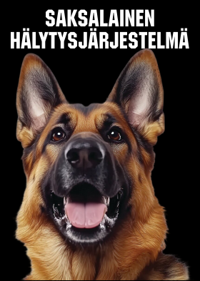 Saksalainen hälytysjärjestelmä, tarra